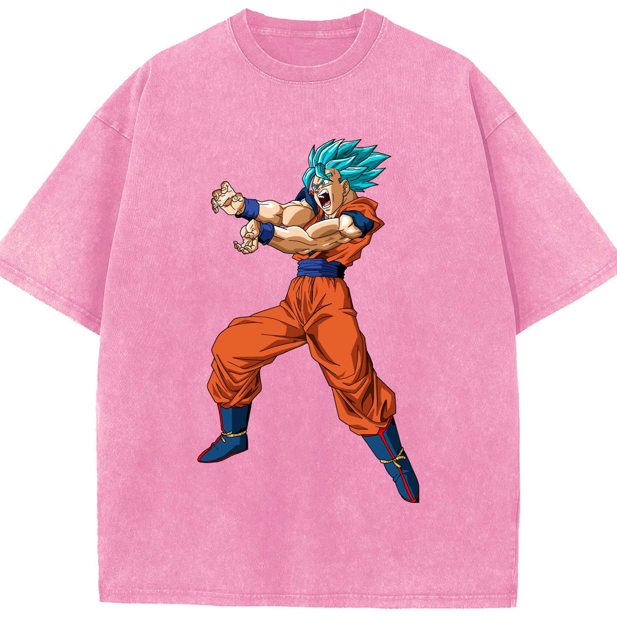 （画像用） ドラゴンボール 孫悟空（そん ごくう）Son Goku カカロット DRAGON BALL Kakarotto 綿100% ヴィンテージ風 半袖Tシャツ（フロントプリント）